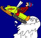 Dibujo Salto con moto de nieve pintado por djocovick