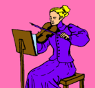 Dibujo Dama violinista pintado por clara
