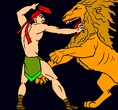 Gladiador contra león