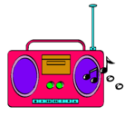 Dibujo Radio cassette 2 pintado por princesajohandri