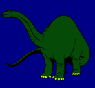 Dibujo Braquiosaurio II pintado por Xabier