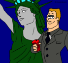 Dibujo Estados Unidos de América pintado por chadelys