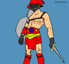 Dibujo Gladiador pintado por renzo