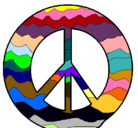 Dibujo Símbolo de la paz pintado por america