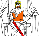 Dibujo Caballero rey pintado por fracnisco