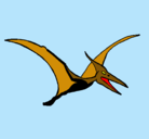 Dibujo Pterodáctilo pintado por dino-340