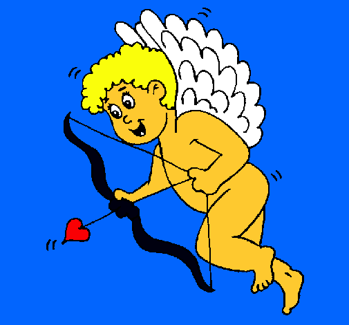 Cupido con grandes alas