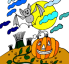 Dibujo Paisaje de Halloween pintado por lutwil