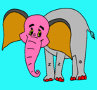Dibujo Elefante feliz pintado por jordiallescubero