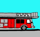 Dibujo Camión de bomberos con escalera pintado por maximoalessandro