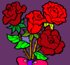 Dibujo Ramo de rosas pintado por alexandra