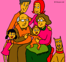 Dibujo Familia pintado por fabiola