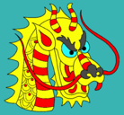 Dibujo Cabeza de dragón pintado por Lupita