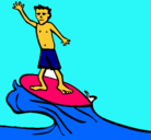 Dibujo Surfista pintado por cristian