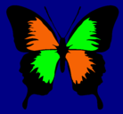 Dibujo Mariposa con alas negras pintado por claudia90z87
