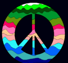Dibujo Símbolo de la paz pintado por eva