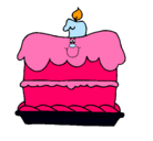 Dibujo Pastel de cumpleaños pintado por ana