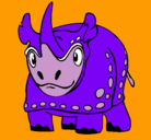 Dibujo Rinoceronte pintado por jenni