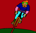 Dibujo Ciclista con gorra pintado por cristian