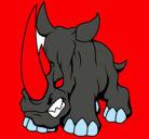 Dibujo Rinoceronte II pintado por alex