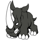 Dibujo Rinoceronte II pintado por ECOJEDORDEMUJERES