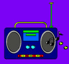 Dibujo Radio cassette 2 pintado por BOLAADRI