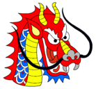 Dibujo Cabeza de dragón pintado por oscar