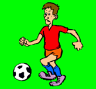 Dibujo Jugador de fútbol pintado por michelle