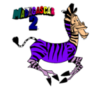 Dibujo Madagascar 2 Marty pintado por lutwil