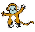 Dibujo Mono pintado por mateo