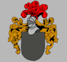 Dibujo Escudo de armas y casco pintado por omar