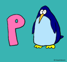 Dibujo Pingüino pintado por -.m