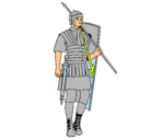 Dibujo Soldado romano pintado por princesajohandri