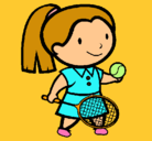 Dibujo Chica tenista pintado por gabilonches
