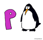 Dibujo Pingüino pintado por Paula