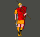 Dibujo Soldado romano pintado por tusenior