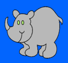 Dibujo Rinoceronte pintado por DANIEL
