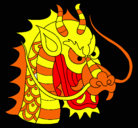 Dibujo Cabeza de dragón pintado por quim