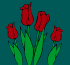 Dibujo Tulipanes pintado por rebecca