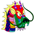 Dibujo Cabeza de dragón pintado por noelia