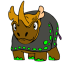 Dibujo Rinoceronte pintado por eliotulisses