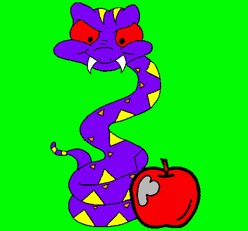 Serpiente y manzana