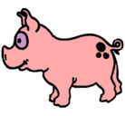 Dibujo Cerdo pintado por itzi