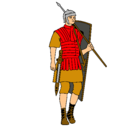 Dibujo Soldado romano pintado por jean