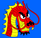 Dibujo Cabeza de dragón pintado por XxfLorEsxX