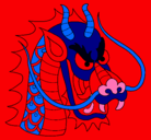 Dibujo Cabeza de dragón pintado por rober