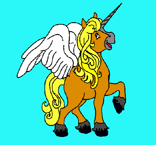 Unicornio con alas