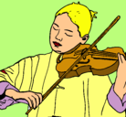 Dibujo Violinista pintado por ALEJANDRA