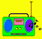 Dibujo Radio cassette 2 pintado por okidoki