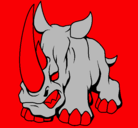 Dibujo Rinoceronte II pintado por LUIS